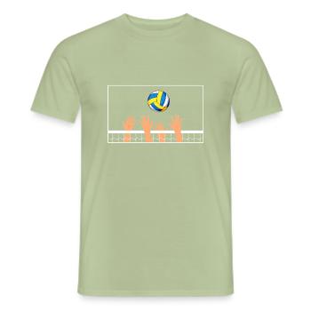 Volleyball player Volleyball player hands - Men's T-Shirt - sage - Front - AI Model Male 178 light (178cm)
