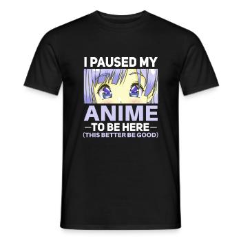 Lustiges Anime Spruch Design - Männer T-Shirt - Schwarz - Vorne - AI Model Male 178 light (178cm)