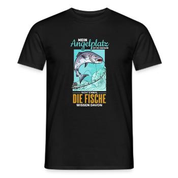 Lustiger Angler Fischer Spruch - Männer T-Shirt - Schwarz - Vorne - AI Model Male 178 light (178cm)