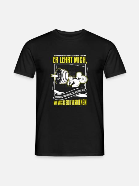 Cooler Bodybuilder Fitness Spruch - Männer T-Shirt - Schwarz