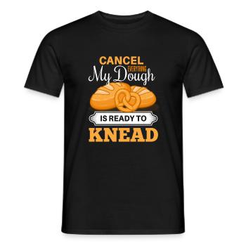 Cool bread baking baker saying motif - Men's T-Shirt - black - Front - AI Model Male 178 light (178cm)