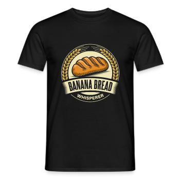 Cool bread baking baker saying motif - Men's T-Shirt - black - Front - AI Model Male 178 light (178cm)