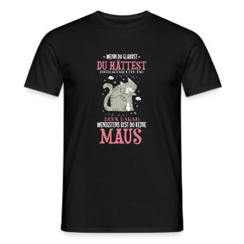 Witziges Katzen Haustier Spruch Design - Männer T-Shirt - Schwarz - Vorne - AI Model Male 178 light (178cm)