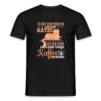 Witziges Katzen Haustier Spruch Design - Männer T-Shirt - Schwarz - Vorne - AI Model Male 178 light (178cm)