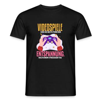 Cooles Gamer Zocker Spruch Design - Männer T-Shirt - Schwarz - Vorne - AI Model Male 178 light (178cm)