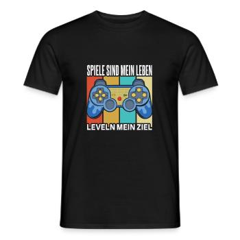 Cooles Gamer Zocker Spruch Design - Männer T-Shirt - Schwarz - Vorne - AI Model Male 178 light (178cm)