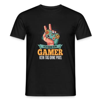 Cooles Gamer Zocker Spruch Design - Männer T-Shirt - Schwarz - Vorne - AI Model Male 178 light (178cm)