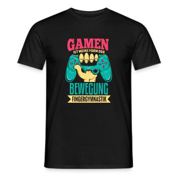 Cooles Gamer Zocker Spruch Design - Männer T-Shirt - Schwarz - Vorne - AI Model Male 178 light (178cm)