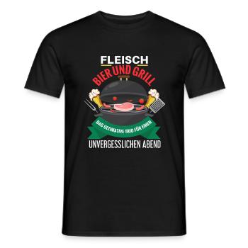 Cooler Griller Barbeque Grillen Spruch - Männer T-Shirt - Schwarz - Vorne - AI Model Male 178 light (178cm)