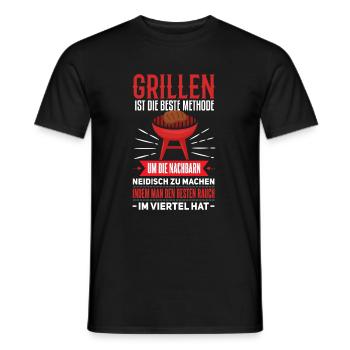 Cooler Griller Barbeque Grillen Spruch - Männer T-Shirt - Schwarz - Vorne - AI Model Male 178 light (178cm)