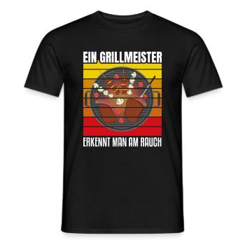 Cooler Griller Barbeque Grillen Spruch - Männer T-Shirt - Schwarz - Vorne - AI Model Male 178 light (178cm)