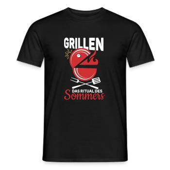Cooler Griller Barbeque Grillen Spruch - Männer T-Shirt - Schwarz - Vorne - AI Model Male 178 light (178cm)