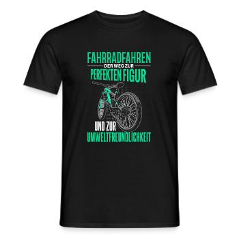 Cooles Mountainbiker Biker Fahrrad Motiv - Männer T-Shirt - Schwarz - Vorne - AI Model Male 178 light (178cm)