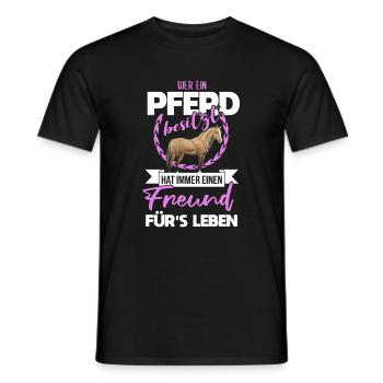 Süßes Pferde Pferdespruch Motiv - Männer T-Shirt - Schwarz - Vorne - AI Model Male 178 light (178cm)