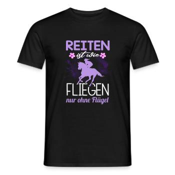 Süßes Pferde Pferdespruch Motiv - Männer T-Shirt - Schwarz - Vorne - AI Model Male 178 light (178cm)