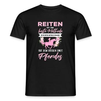 Süßes Pferde Pferdespruch Motiv - Männer T-Shirt - Schwarz - Vorne - AI Model Male 178 light (178cm)