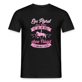 Süßes Pferde Pferdespruch Motiv - Männer T-Shirt - Schwarz - Vorne - AI Model Male 178 light (178cm)