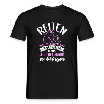 Süßes Pferde Pferdespruch Motiv - Männer T-Shirt - Schwarz - Vorne - AI Model Male 178 light (178cm)
