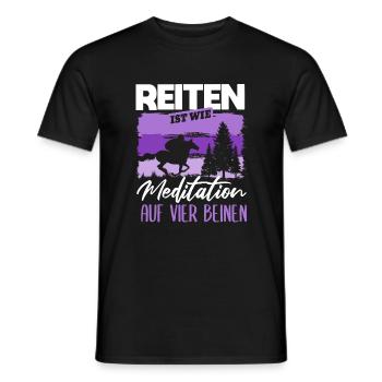 Süßes Pferde Pferdespruch Motiv - Männer T-Shirt - Schwarz - Vorne - AI Model Male 178 light (178cm)