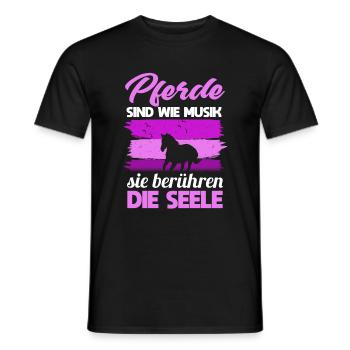 Süßes Pferde Pferdespruch Motiv - Männer T-Shirt - Schwarz - Vorne - AI Model Male 178 light (178cm)