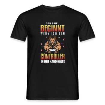 Witziges Gaming Zocker Spruch Design - Männer T-Shirt - Schwarz - Vorne - AI Model Male 178 light (178cm)