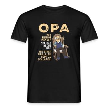 Witziges Opa Großvater Enkel Spruch - Männer T-Shirt - Schwarz - Vorne - AI Model Male 178 light (178cm)