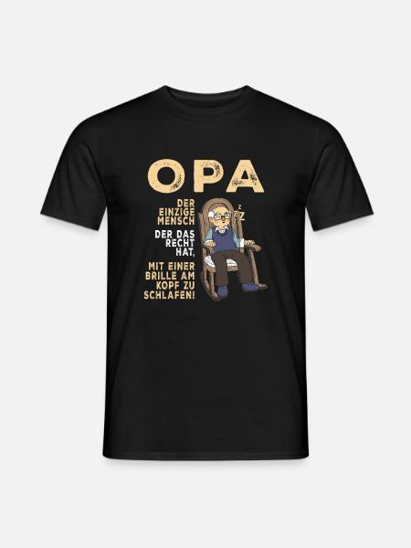 Witziges Opa Großvater Enkel Spruch - Männer T-Shirt - Schwarz
