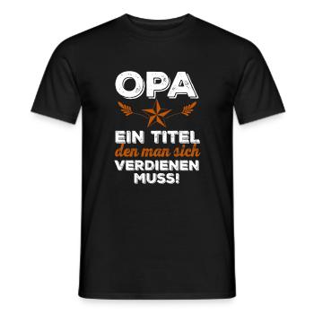 Witziges Opa Großvater Enkel Spruch - Männer T-Shirt - Schwarz - Vorne - AI Model Male 178 light (178cm)