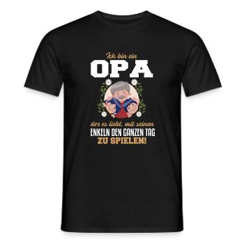 Cooles Opa Großvater Enkel Spruch Motiv - Männer T-Shirt - Schwarz - Vorne - AI Model Male 178 light (178cm)