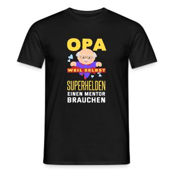 Cooles Opa Großvater Enkel Spruch Motiv - Männer T-Shirt - Schwarz - Vorne - AI Model Male 178 light (178cm)