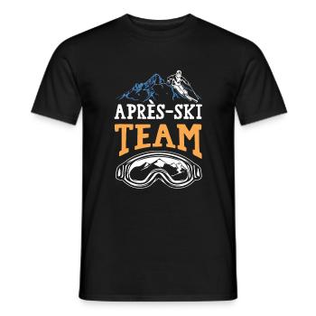 Après Ski Team - Men's T-Shirt - black - Front - AI Model Male 178 light (178cm)
