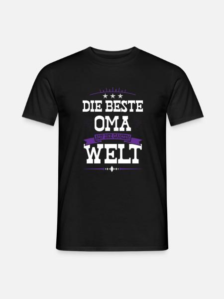 Beste Oma der Welt - Männer T-Shirt - Schwarz