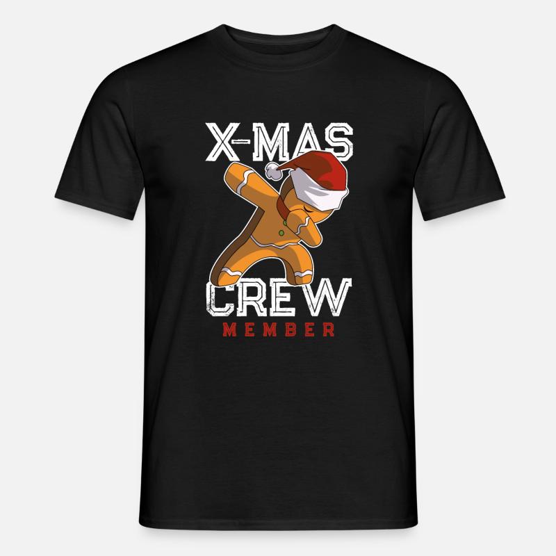 lebkuchenmann xmas crew - Männer T-Shirt - Schwarz