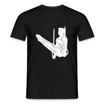 Silhouette gymnastique - T-shirt homme - noir - Devant - AI Model Male 178 light (178cm)