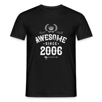 2006 génial depuis - T-shirt homme - noir - Devant - AI Model Male 178 light (178cm)