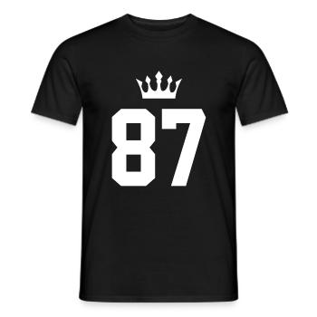 87 Couronne numérique - T-shirt homme - noir - Devant - AI Model Male 178 light (178cm)