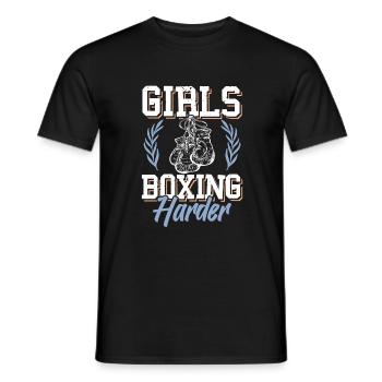 Filles Boxe femmes - T-shirt homme - noir - Devant - AI Model Male 178 light (178cm)