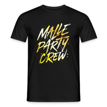 malle party crew gold - Men's T-Shirt - black - Front - AI Model Male 178 light (178cm)