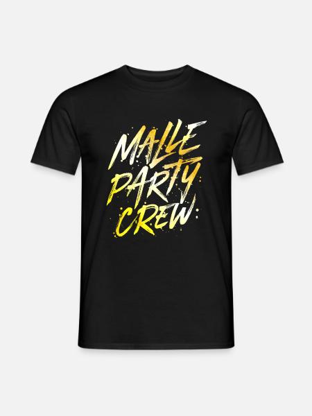 malle party crew gold - Men's T-Shirt - black