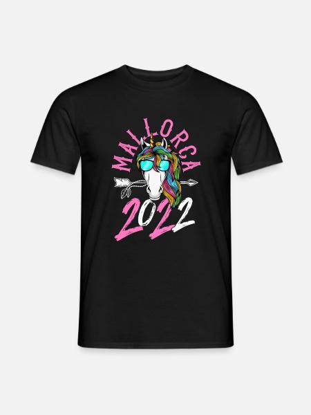 mallorca 2022 einhorn - Männer T-Shirt - Schwarz