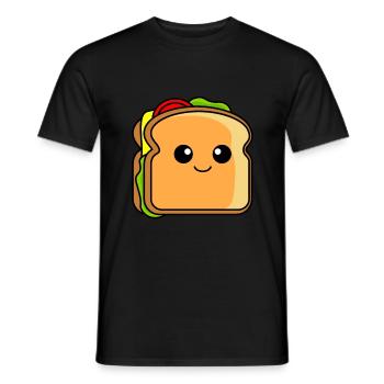 Sandwich Comic - Männer T-Shirt - Schwarz - Vorne - AI Model Male 178 light (178cm)