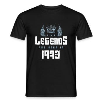 1973 legends born in - Männer T-Shirt - Schwarz - Vorne - AI Model Male 178 light (178cm)