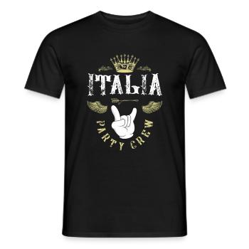 Équipage de l’Italia Party - T-shirt homme - noir - Devant - AI Model Male 178 light (178cm)