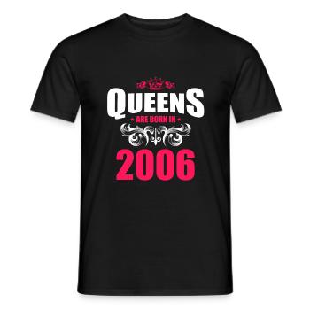 Queens born in 2006 - Men's T-Shirt - black - Front - AI Model Male 178 light (178cm)