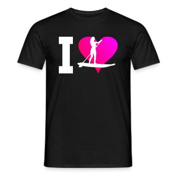 Standup Paddling Sup Stand up Paddling Board - Men's T-Shirt - black - Front - AI Model Male 178 light (178cm)