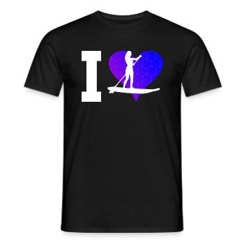 Sup Standup Paddle Stand up Paddle Board pour hommes - T-shirt homme - noir - Devant - AI Model Male 178 light (178cm)
