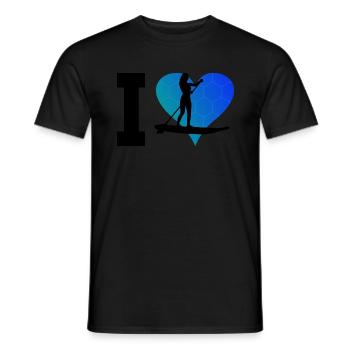 Standup Paddleboard Standup Paddling Standup Paddle - Men's T-Shirt - black - Front - AI Model Male 178 light (178cm)