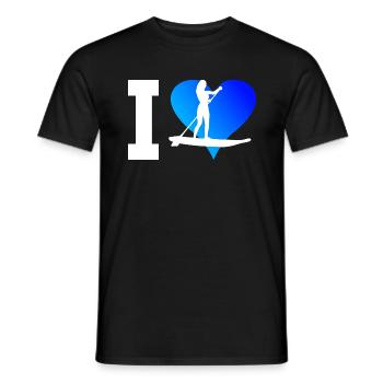 Standup Paddling Damen Herren Stand up Paddling Bo - Männer T-Shirt - Schwarz - Vorne - AI Model Male 178 light (178cm)