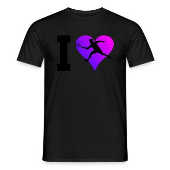 Women's Racquetball Men's Racquetball - Men's T-Shirt - black - Front - AI Model Male 178 light (178cm)