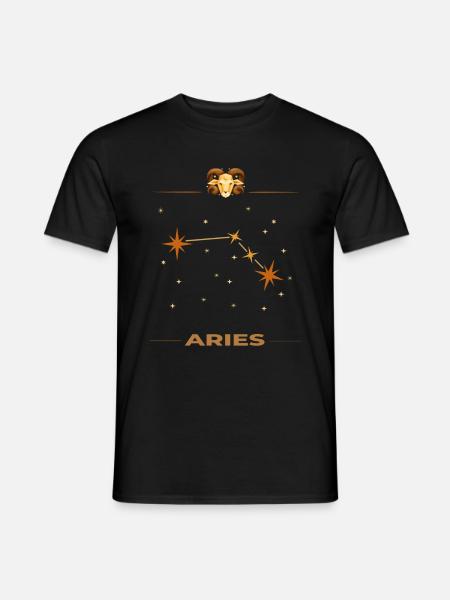 Sternzeichen Widder - Männer T-Shirt - Schwarz